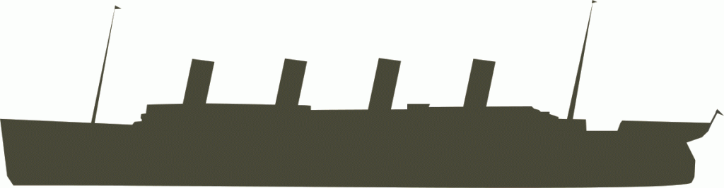 Titanic silhouette facing left